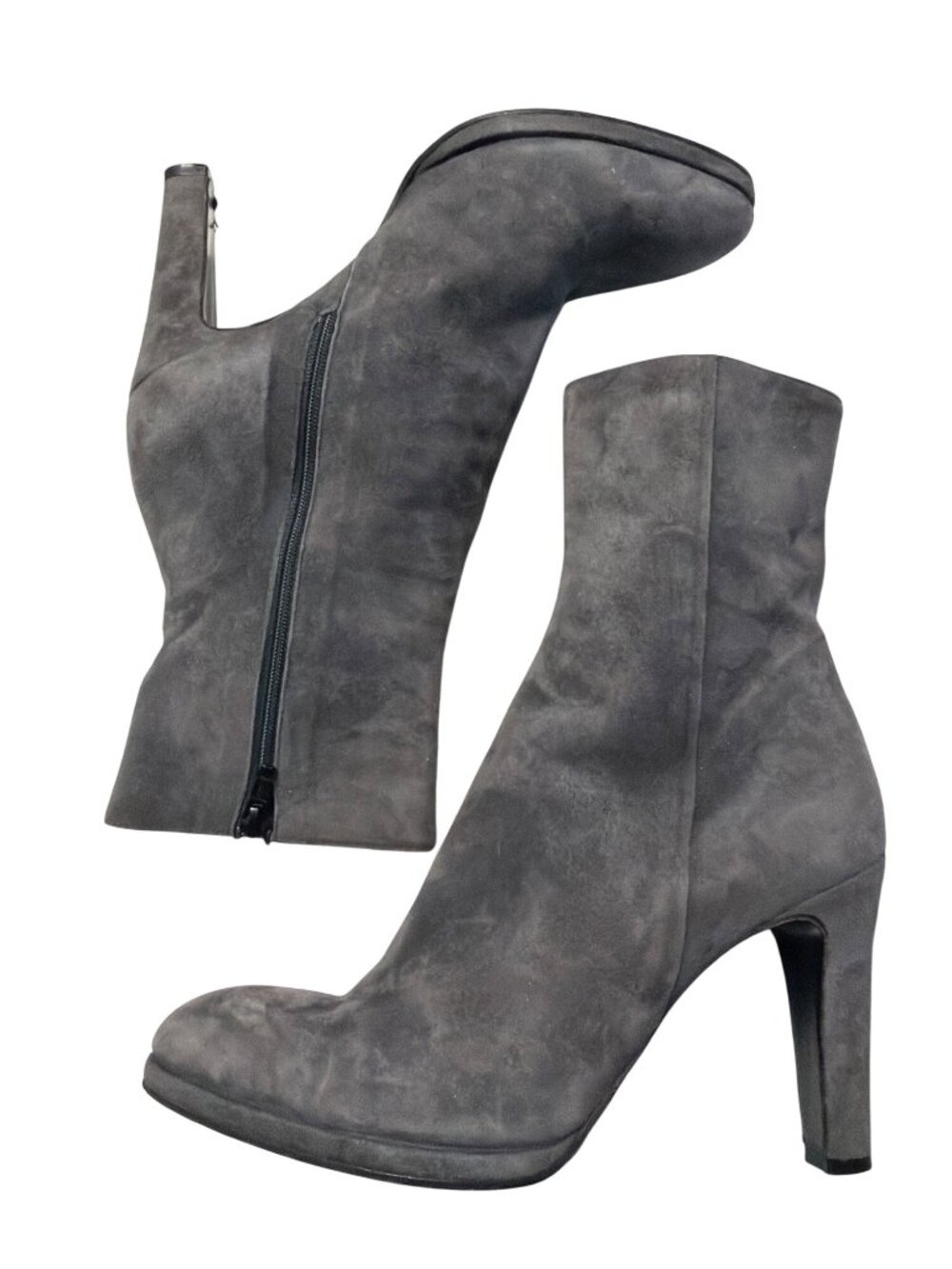 LK Bennett Suede Gray Ankle Boots